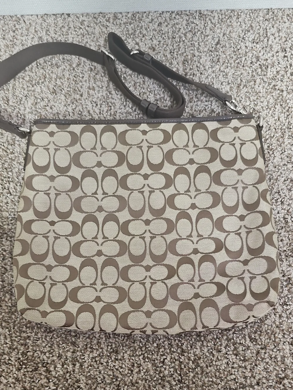 COACH F28502 SIGNATURE STRIPE 12CM FILE BAG BFPM-07-254